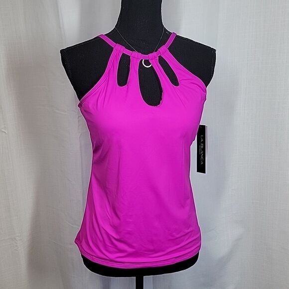 La Blanca Island Goddess Underwire Keyhole Tankini Top - Picture 6 of 16